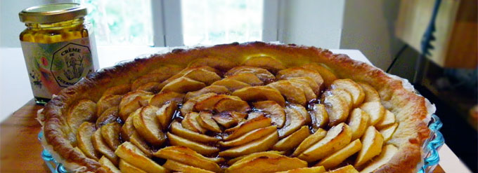 Tarte aux pommes à la crème de Guernouillette