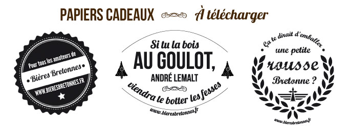 Du papier cadeau original pour vos bières bretonnes à Noël