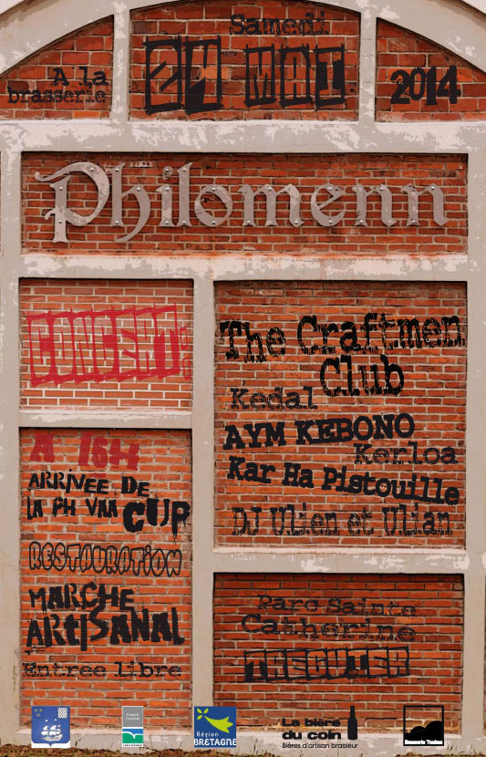 Affiche inauguration brasserie philomenn 2014