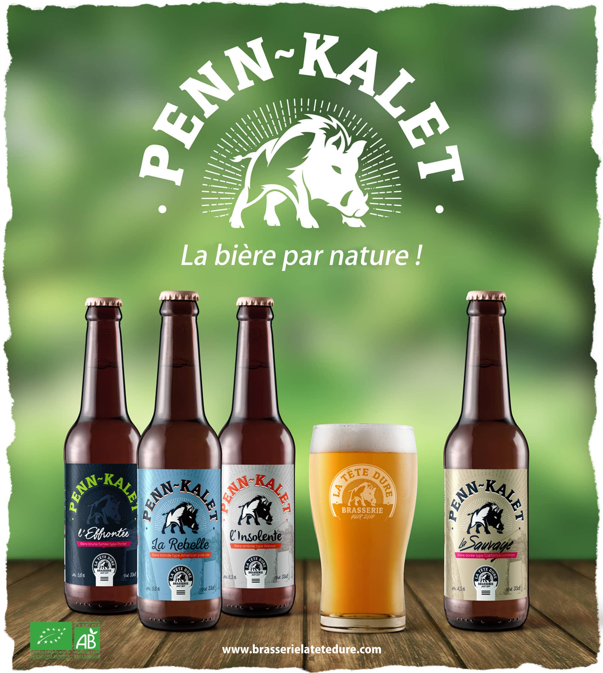 Les bières de la Brasserie La Tête Dure à Guer dans le Morbihan (56)
