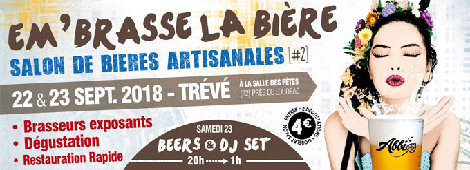 Salon Em’brasse la bière #2 – Trévé les 22 et 23 septembre 2018