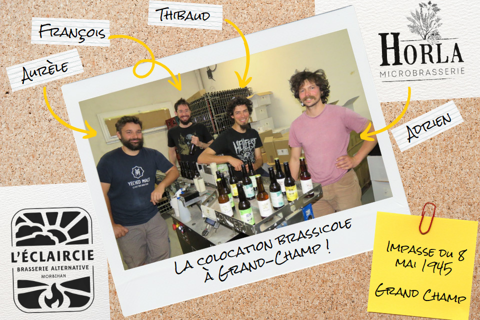 La colocation brassicole à Grand-Champ : Brasserie de l'Éclaircie et Horla Microbrasserie
