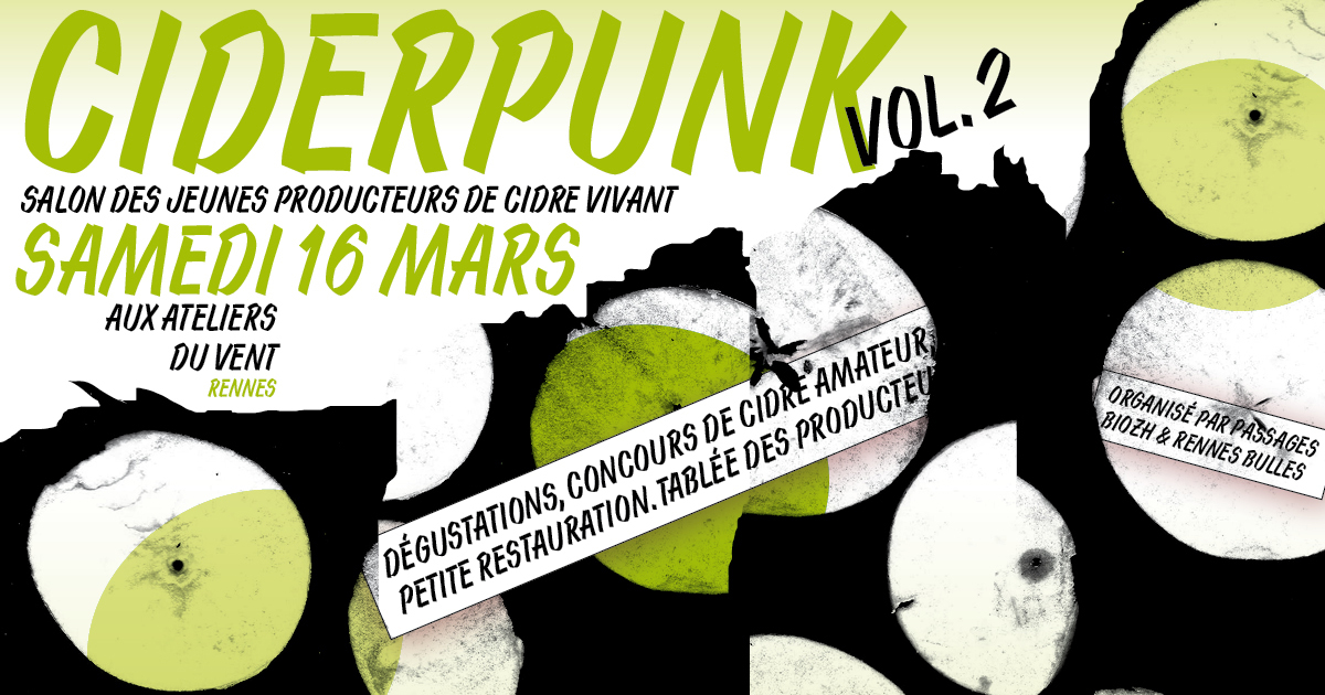 Salon CIDER PUNK 2024, le salon du cidre à Rennes le samedi 16 mars !