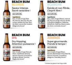Gamme Bieres Sans Alcool Bum Beach Pornic